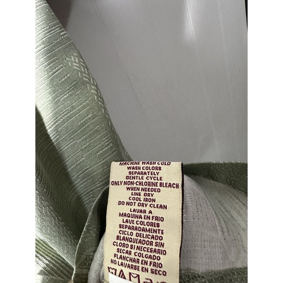 Jamaica Jaxx 100% Silk Short Sleeve Button Down Hawaiian Shirt Men's Large Green - Picture 6 of 9